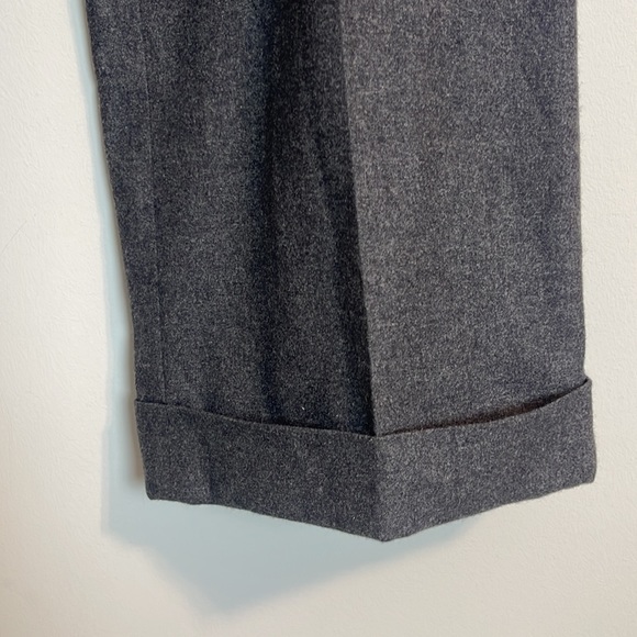Rene Lezard high rise wide leg grey Wool blend trousers - Picture 3 of 7